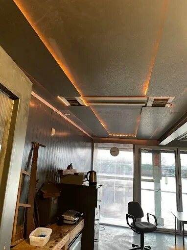 Plafondverlichting in een verbouwing